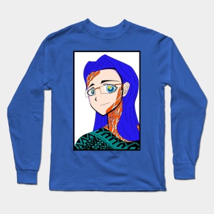 blue is the warmest color in selfie love ecopop Long Sleeve T-Shirt